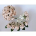 Wedding Bouquet, Posy and Buttonholes Bundle with Diamante ( Select from 30+ Colours )